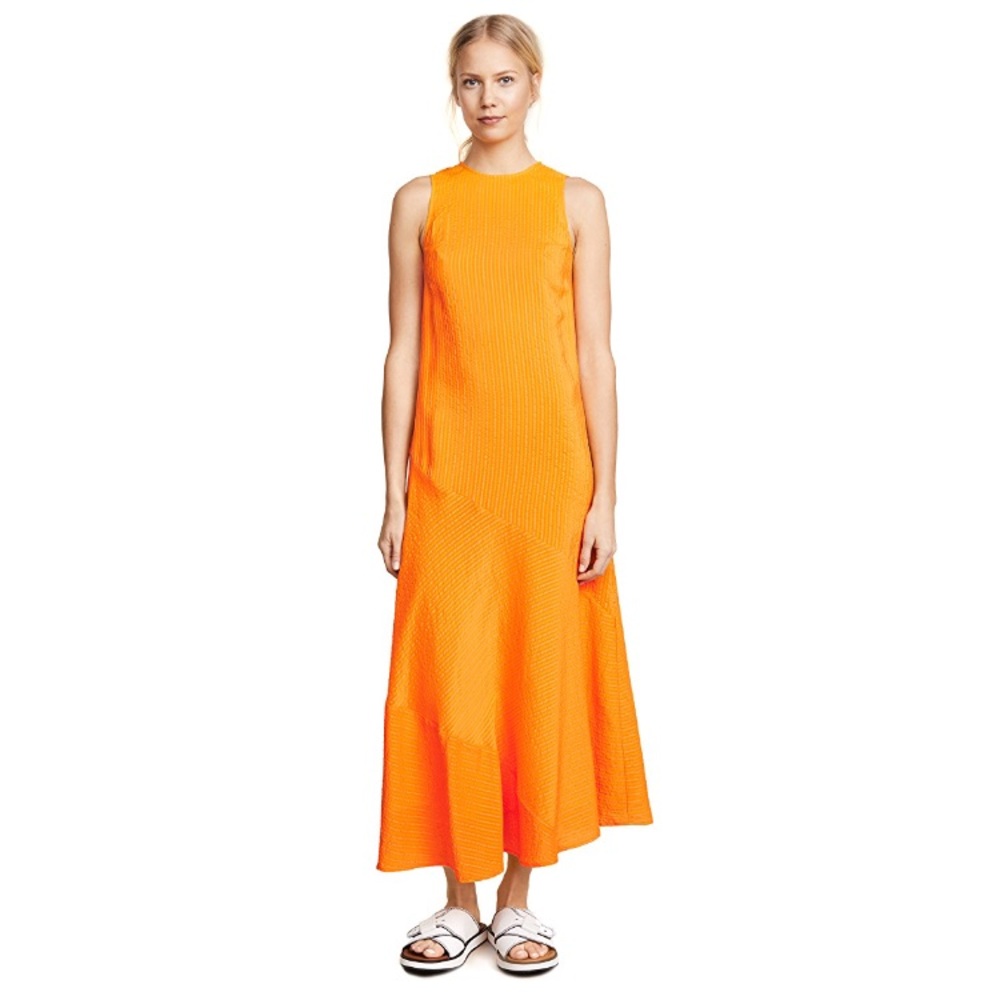 GANNI WILKIE DRESS TURMERIC SIZE 36